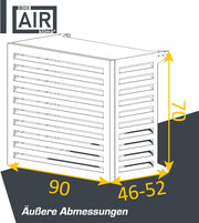 Cubierta para aire acondicionado Box Air - Carcasa insonorizante para bomba de calor - Rejilla protectora - Revestimiento para unidad exterior de aire acondicionado - Para aires acondicionados y bombas de calor - Cubierta protectora robusta