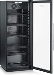 Frigorífico para botellas SEVERIN, con cerradura integrada e iluminación LED integrada, 118 L de capacidad útil, negro/plata, FSK 8840