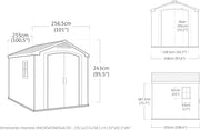 KETER Cobertizo de jardín FACTOR 88 - 6,3m2 257 x 255 x 243 cm beige y marrón K209875
