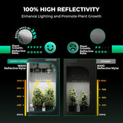 MARS HYDRO Kit completo de tienda de cultivo inteligente con controlador integrado WiFi, lámpara de cultivo TS1000 programable y regulable, caja de cultivo de alta reflectividad 1680D de 80x80x160 cm, kit de ventilación automática de 4"