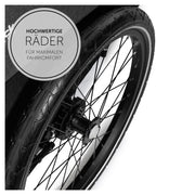 hauck Remolque de bicicleta y cochecito Dryk Duo Plus con suspensión, para 2 niños (6-48 meses), incluye barra de tiro, rueda de cochecito, bandera y luz LED, plegable, altura ajustable, maletero XL (verde oscuro)