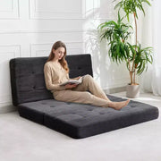 Sofá cama plegable de espuma viscoelástica de 39x75, colchón con 6 botones decorativos