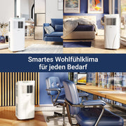 SUNTEC Aire acondicionado portátil Impuls 2.6 Eco R290 – Aire acondicionado móvil y silencioso con tubo de escape – Enfriador y deshumidificador para habitaciones de hasta 34 m² – Refrigeración móvil para hogar y oficina – 9.000 BTU | 2600 vatios