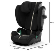 CYBEX Gold Silla de coche infantil Solution G i-Fix, para coches con y sin ISOFIX, desde aprox. 3 hasta 12 años (100 - 150 cm), desde aprox. 15 hasta 50 kg, Lava Grey
