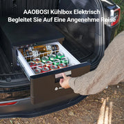 AAOBOSI Nevera de compresor de cajón 31L 12V/24V, control por aplicación, -20°C a 20°C, modo Max/Eco para coche, camión, barco y camping