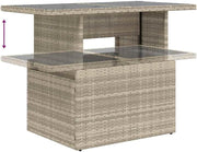 vidaXL Conjunto de sofás de jardín de 5 piezas con cojines, polirratán gris claro, conjunto de sofás de exterior, conjunto de sofás de exterior, set de salón de jardín, conjunto de sofás de jardín