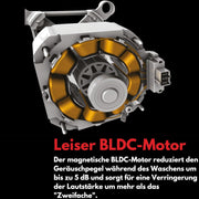 Lavadora VESTEL WMI 86341 8 kg de carga frontal – 1400 rpm, clase de eficiencia energética A, motor inverter, función de vapor, AquaStop, silenciosa, de libre instalación, blanco
