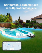 MAMMOTION LUBA Mini AWD 1500 Robot Cortacésped Inalámbrico, NetRTK+Vision, Sin Antena RTK Necesaria, Recomendado 1500m², Máx. 1800m², Pendientes del 80%, con Módulo 4G