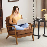 Sillón decorativo tapizado de estilo moderno de mediados de siglo