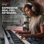 Piano digital compacto Roland FP10 de 88 teclas con sonido SuperNATURAL y altavoces integrados