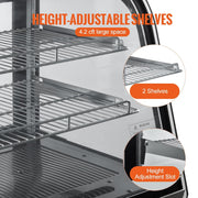 Vitrina refrigerada VEVOR, expositor refrigerado para pastelería y panadería de 115 L, vitrina comercial de 2 niveles con iluminación LED, refrigeración TURBO y sistema de aire frío sin escarcha para cafetería