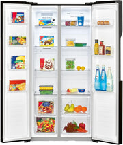 Frigorífico con congelador Bomann® | Congelador No-Frost | Frigorífico de 186 cm | 39 dB | Frigorífico combi con MultiAirflow | 320 L | Frigorífico combi No-Frost | KG 7361 negro-inox