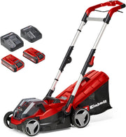 Cortacésped inalámbrico Einhell RASARRO 36/42 Kit Power X-Change (36V, 42 cm de ancho de corte, hasta 725 m², motor sin escobillas, caja colectora de 50L, función de mulching, incl. 2x 5,2Ah + 1x cargador doble)