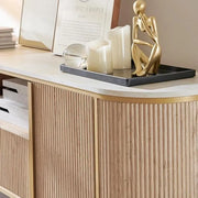 Mueble de TV de lujo moderno, centro de entretenimiento, con superficie de mármol sintético