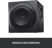 Sistema de sonido 5.1 Logitech Z906, altavoces con sonido envolvente de 1000 vatios, THX, múltiples entradas de audio, mando a distancia, enchufe UE, PC/PS4/Xbox/equipo estéreo/TV/smartphone/tableta - Negro