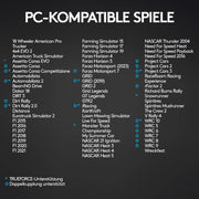 Volante de carreras gaming G29 con rango de giro de 900°, Force Feedback, pedales de acero inoxidable y volante de cuero para PS5, PS4, PC y Mac