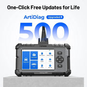 Escáner de diagnóstico OBD2 ArtiDiag 500, 4 sistemas: motor, ABS, SRS, transmisión; 6 funciones de servicio, AutoVIN, Android 11, cable, 5 pulgadas