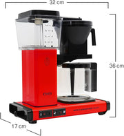 Moccamaster KBG Select, cafetera, cafetera retro, café de filtro, color blanco hueso, 1,25 L