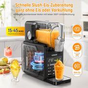 Máquina de granizados: máquina de helados y granizados de 2,5 L para el hogar, con pantalla LED, 6 programas preestablecidos para helados, frappés, batidos y limpieza automática (negro)
