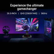 ROG Strix OLED XG27ACDNG - 27 pulgadas, panel QD-OLED QHD 1440p, 360 Hz, 0,03 ms, disipador térmico personalizado, antiparpadeo, Care+, compatible con G-Sync, 99 por ciento DCI-P3