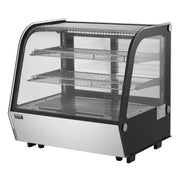 Vitrina refrigerada VEVOR, expositor refrigerado para pastelería y panadería de 115 L, vitrina comercial de 2 niveles con iluminación LED, refrigeración TURBO y sistema de aire frío sin escarcha para cafetería