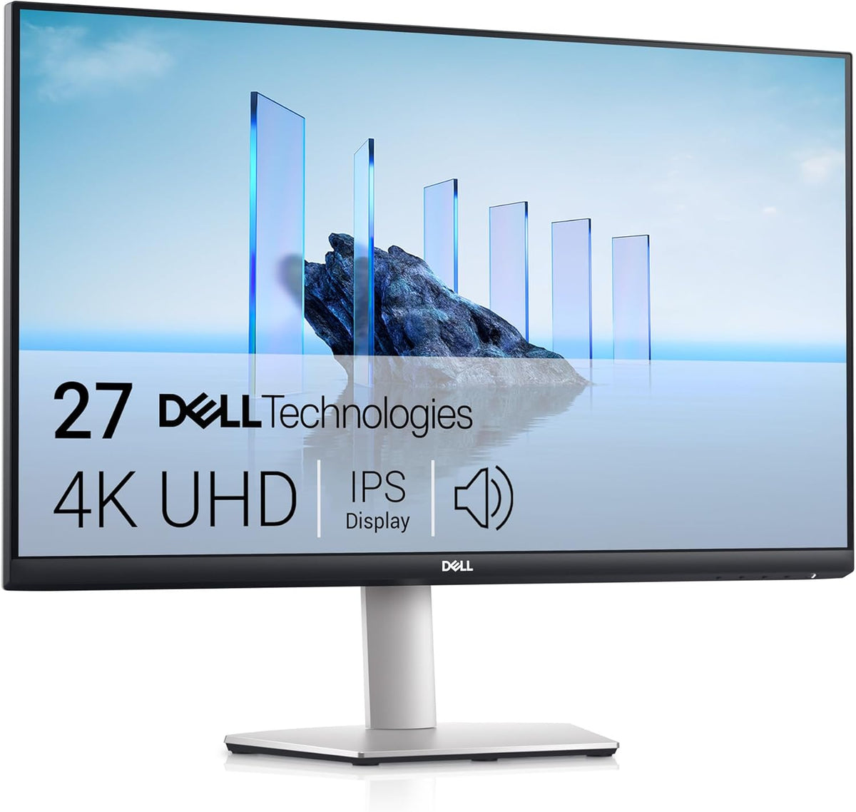 Monitor Dell S2721QSA 27" 4K UHD (3840x2160), 60Hz, IPS, 4ms, AMD Radeon FreeSync, 99% sRGB, altavoces integrados, DisplayPort, 2x HDMI, garantía de 3 años, plata