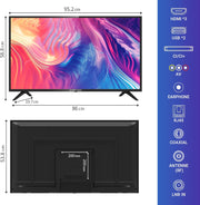 Smart TV AG42F3 de 42 pulgadas (106 cm), Android TV LED FHD, Dolby Audio, Asistente de Google, Bluetooth, sintonizador triple (DVB-C/S2/T2), Google Play Store (DAZN/Disney+/Netflix/Prime Video/YouTube), WiFi