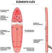 WOW Bloom 11.0 Sup Paddle Hinchable 335 cm x 84 cm – Stand Up Paddle Estable para 2–3 personas, Pack Completo con Remo 2 en 1 para Kayak, Drop Stitch Reforzado, Carga 170 kg, Principiante a Intermedio
