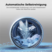 Lavadora Haier MultiWash 10+1+1kg I 3 tambores I Clase energética A, 1400 rpm, motor inverter, programa automático, higiene UV, dosificación automática, Aquastop I HAMQD 410CBL9GN-84