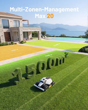 Robot cortacésped MAMMOTION LUBA 2 AWD 1500 sin cable perimetral, rec. 1500 m², LiDAR 360° y visión IA de doble cámara, ajuste automático de altura, pendiente del 80%, DropMow, cartografía multizona automática, 20 zonas múltiples
