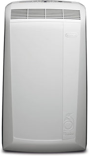 De'Longhi Pinguino PAC EM82, aire acondicionado portátil para habitaciones de hasta 80 m³, 9.400 BTU, 2,4 kW, 63 dB, función de deshumidificación, clase energética A, temporizador 24 h, blanco