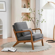 Sillón decorativo tapizado de estilo moderno de mediados de siglo