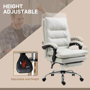 Vinsetto Silla de Oficina Reclinable con Masaje de Vibración y Calor de Microfibra