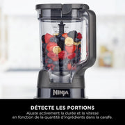 Ninja Detect Power Blender Pro y procesador de alimentos 2 en 1, licuadora de 1200 W con jarra de 2 L, 1 vaso individual, licuadora para batidos y bebidas heladas, picadora de verduras, negro y cobre, TB301EUCP