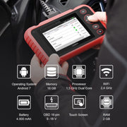 Launch Europe CRP 123 Evo OBD2 Dispositivo de diagnóstico automotriz, probador de aceite de motor, ABS, SRS, escáner de transmisión automática, actualización WiFi, pantalla táctil Android
