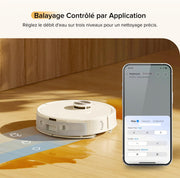 Roborock Q7 M5 Set Robot Aspirador y Fregasuelos 10 000 Pa, Doble Diseño Antienredos, Duración de Limpieza Prolongada, Navegación con LiDAR Preciso, APP, Blanco