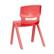 Paquete de 10 sillas escolares apilables de plástico de Flash Furniture con altura de asiento de 13.25 pulgadas