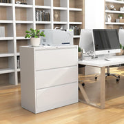 Archivo de carpetas colgantes Sightlife de doble carril con cerradura, archivador de 3 cajones, armario de metal, mueble archivador de acero, mueble de oficina, archivador ancho para A4 y tamaño legal