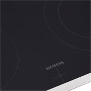 Placa de inducción Siemens iQ300 60 cm con marco, instalación sobre encimera, negro EA645GN17