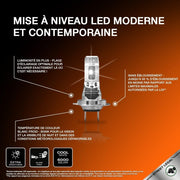 OSRAM NIGHT BREAKER LED SPEED H7 450, luces de carretera y de cruce LED homologadas para uso en carretera, hasta un 450% más de brillo, 6000 K, no requiere accesorios mecánicos, LEDEC02 integrado