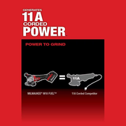 Esmeriladora angular inalámbrica M18 FUEL de 18V con motor sin escobillas de 4-1/2 pulg./5 pulg. con interruptor de paleta, dos baterías de 6.0 Ah y cargador