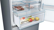 Frigorífico combi Bosch KGN36NWEA Serie 2, 186 x 60 cm, 215 L de refrigeración y 87 L de congelación, NoFrost: nunca más tendrá que descongelar, iluminación LED para una distribución uniforme de la luz