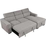Roomfitters 103 Sofá Seccional Convertible con Chaise de Almacenamiento, Reposacabezas Ajustables, Sofá Esquinero en Forma de L con Función de Cama