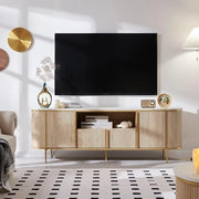 Mueble de TV de lujo moderno, centro de entretenimiento, con superficie de mármol sintético