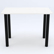 Mesa AKKE 80x60 | Mesa de comedor - Mesa de cocina - Mesa con patas NEGRAS - Mesa de oficina | Blanco