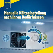 Refrigerador de bebidas METRO Professional GSC4240, 237 L, 110 W, 6 estantes ajustables, blanco