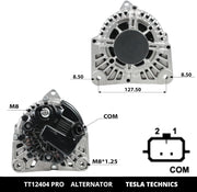 Alternador de coche TESLA TECHNICS TT12404 PRO 12V, 110A. Compatible con RENAULT. Excelente relación calidad-precio. Fácil instalación y garantía.