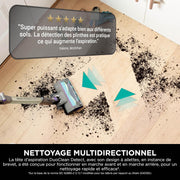 Aspiradora sin cable Shark PowerDetect Clean & Empty, DuoClean Detect, Reverse Clean, base de autovaciado de 2 l, Anti-Hair Wrap Plus, 70 min de autonomía, ligera, accesorios para mascotas/multisuperficie, gris IP3251EUT
