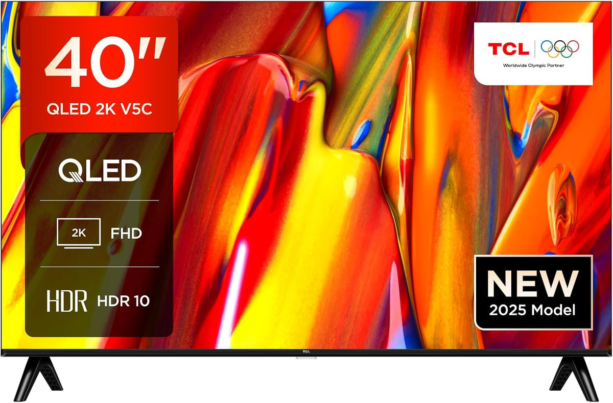 TCL 40V5C – TV QLED Direct LED Smart Full HD 40" con Android TV y HDR - Compatible con Google Cast y Google Home, diseño delgado