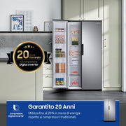 Samsung RS66A8101SL/EF Frigorífico Side by Side - Frigorífico 409L, Congelador 243L, 358 kWh/Año
